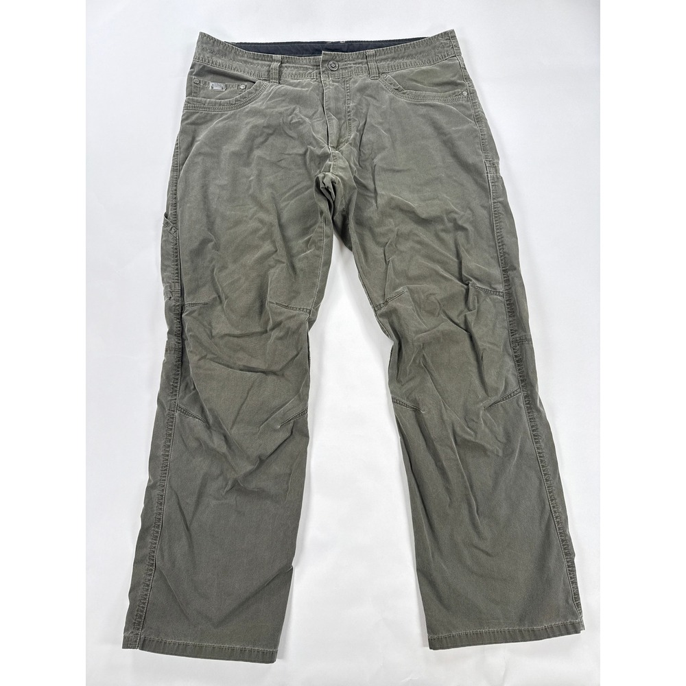 Kuhl Mens Revolvr Pants 36x30 Olive Green Hybrid Canvas Hiking Utility